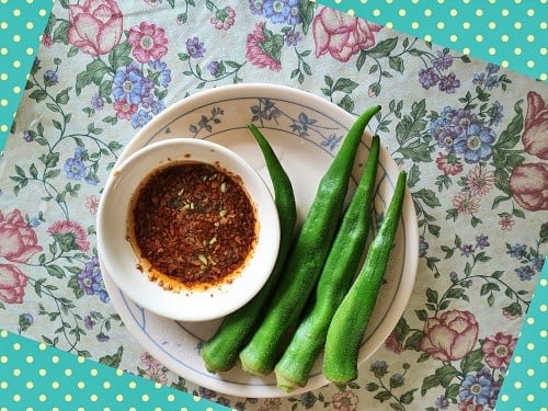 Gensan and Chili Garlic Sauce Dandoms Chili Garlic Sauce with Steamed Okra